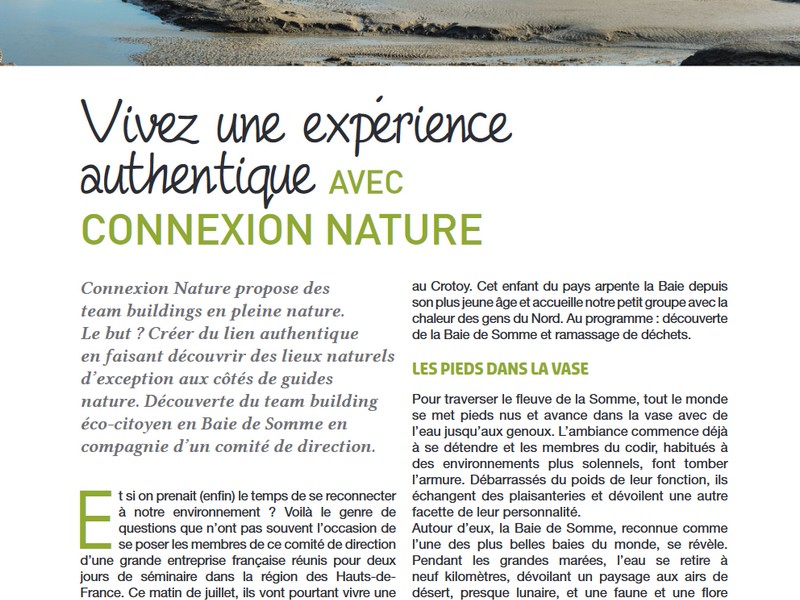 Connexion Nature team building séminaires et séjours Ce nature développement durable